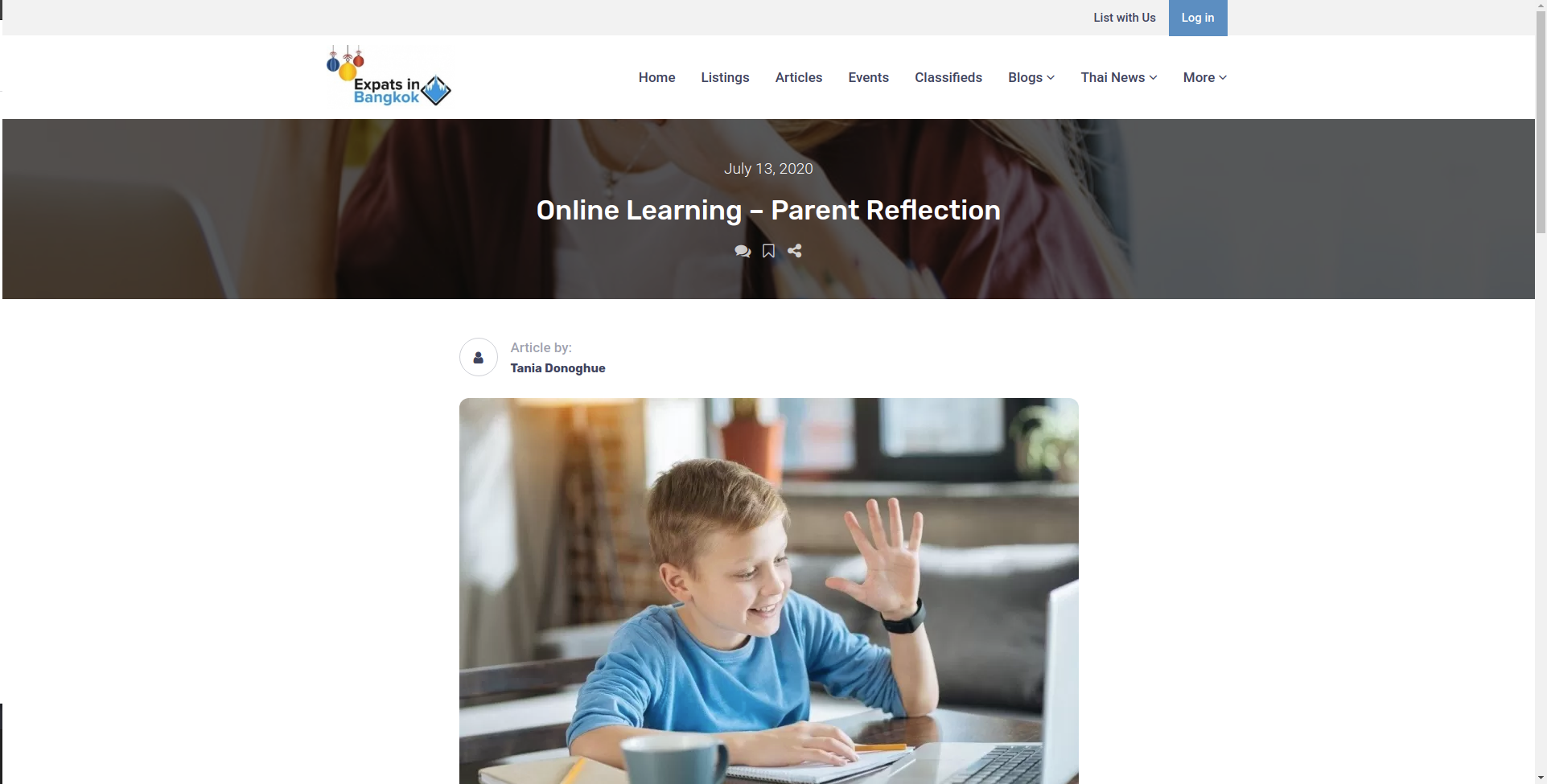 Online Learning; A Parent Reflection