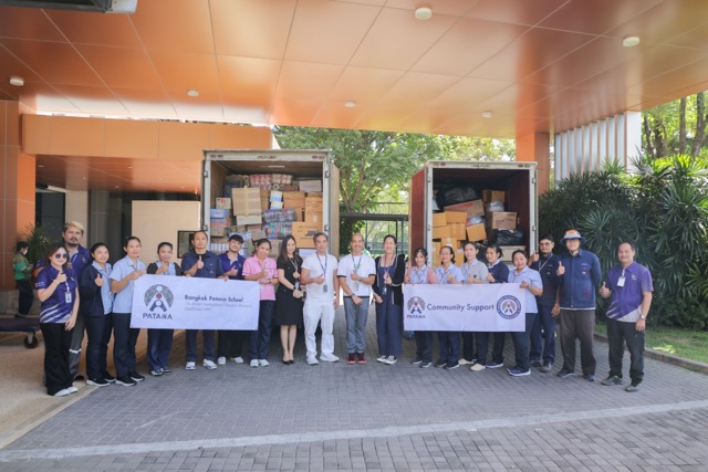 Bangkok Patana Schools donation drive for flood affected areas in Southern Thailand. 